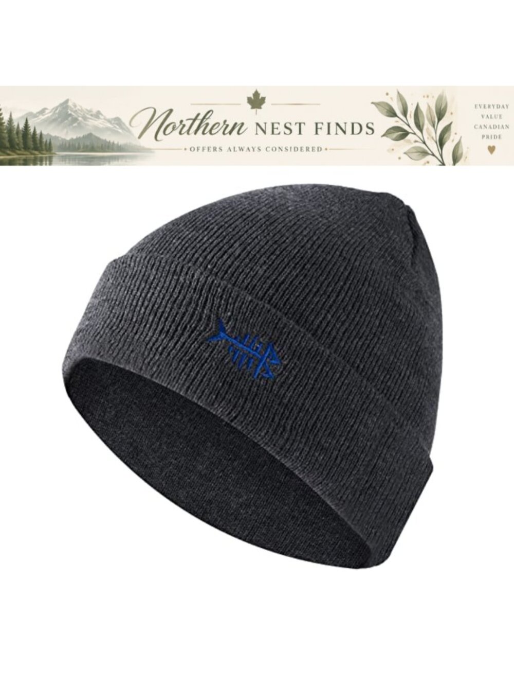 Unisex Stretchy Knit Cuffed Beanie Soft Warm Lightweight Winter Hat